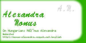 alexandra monus business card